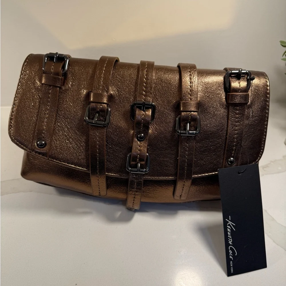 Kenneth Cole Metallic Brown/Bronze Ladies Purse - Picture 5 of 5